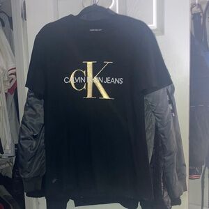Calvin Klein Black Tee with Gold logo